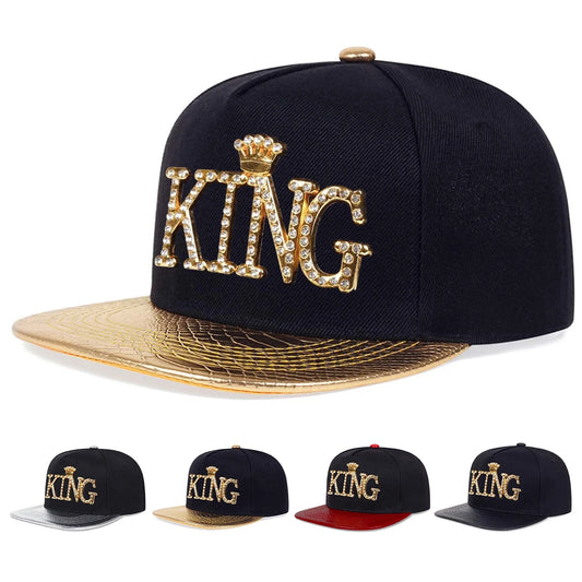 Unisex KING Letter Label Hip-Hop Hats Snapback Caps Baseball Caps Sunscreen Hat