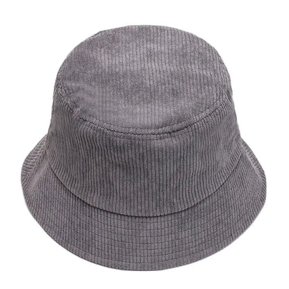 Outdoor Corduroy Bucket Hat Soft Plush Panama Hat Winter Warm Sun Cap Men Women