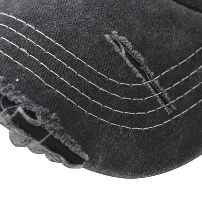 Vintage Washable Cowboy Baseball Cap Embroidery for Men Women Worn Out Hip Hop Caps