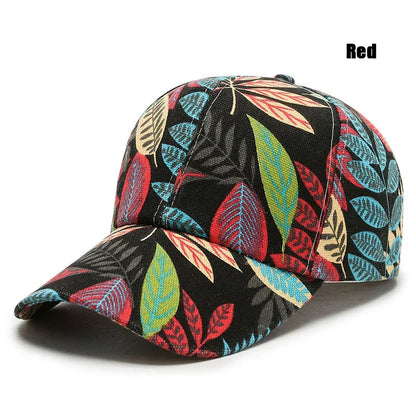 Maple Leaf Spring Summer Hat New Flower Hats Men's And Women's Korean Duck Tongue Caps Baseball Cap
