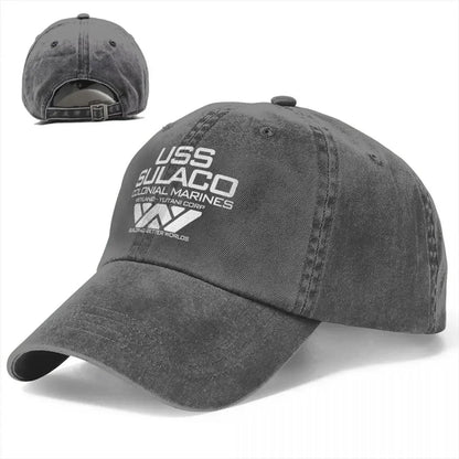 Vintage Jeans USCSS Nostromo Alien Sulaco Colonial Marines Aliens Baseball Cap For Men Women