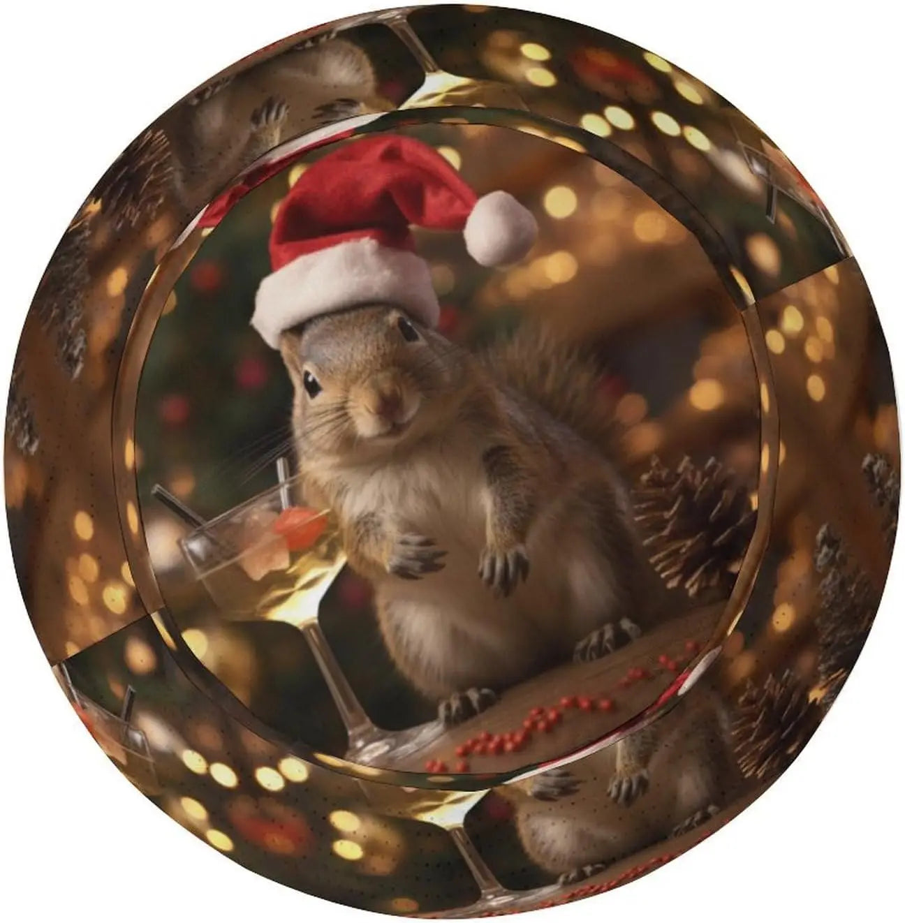 Fishing Hats Christmas Squirrel at Happy Hour Bucket Hat