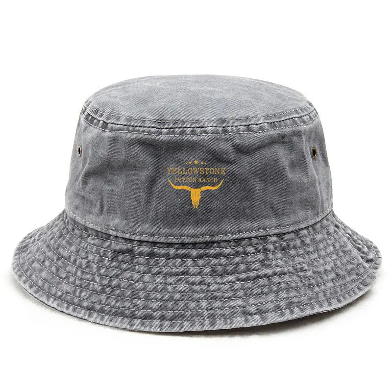 2025 Hot Yellowstone Bucket Hat Vintage Washed Fishing Hat for Men