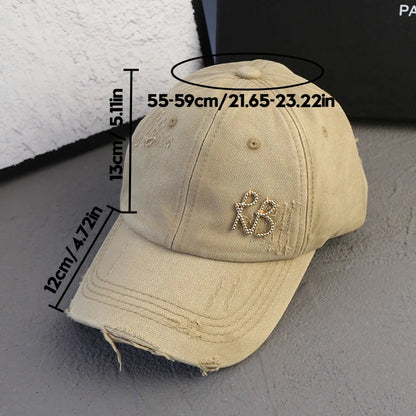 Baseball Cap Design American Youth Personalized Water Washed Punched Fashion