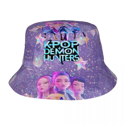 Travel Headwear Huntrix Girl Merchandise Bucket Hat Fashion Woman Sun Hat KPop Demon Hunters Panama Hat