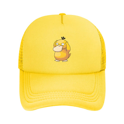 Pokemoned Yellow Duck Psyduck Trucker Caps Mesh Baseball Cap