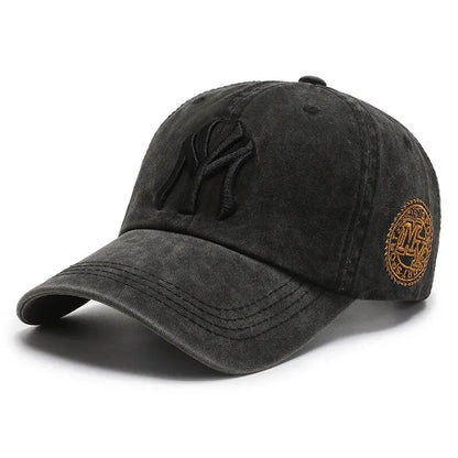 Hat Women's Korean Version Cap Soft Top Washed Distressed Baseball Cap