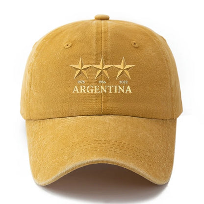Baseball Cap Three Stars Representing ARGENTINA