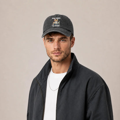Dear Karma Cat Quote Graphic Baseball Cap