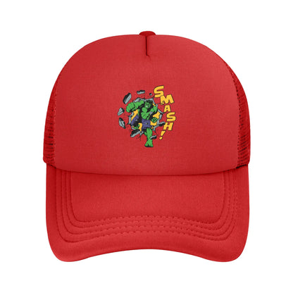 Unisex Retro Hulk Smash Baseball Hats Mesh Baseball Cap
