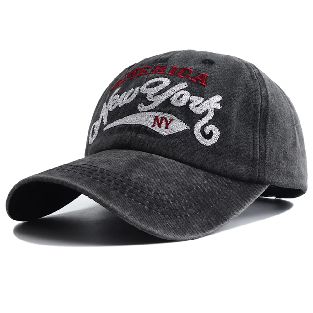 Retro Letter Embroidered Baseball Cap For Women Men
