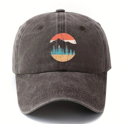 Mountain Sunset Printed Baseball Hat
