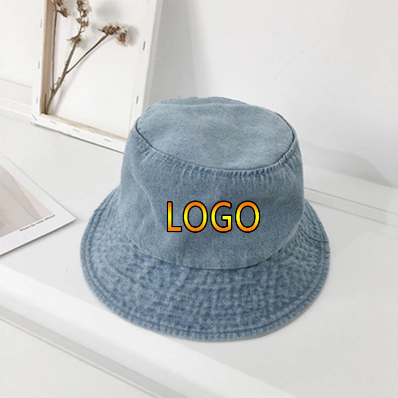 Foldable Fisherman Hat Women Summer Cotton Bucket Hat Men Women