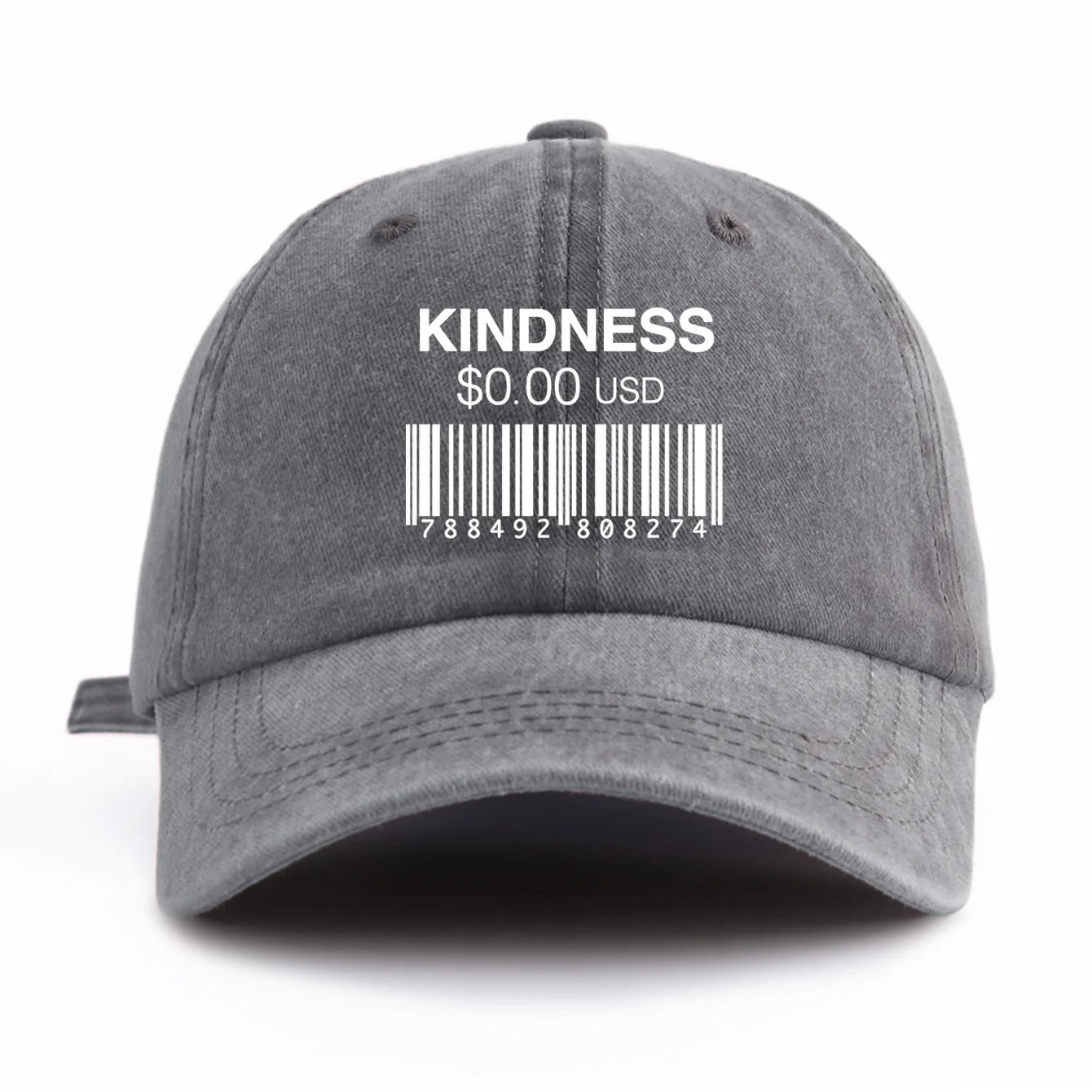 KINDNESS Print Washed Baseball Cap For Adults