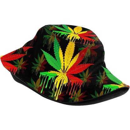 Jamaica Flag Jamaican Bucket Hat Wide Brim UV Protection Sun Hat