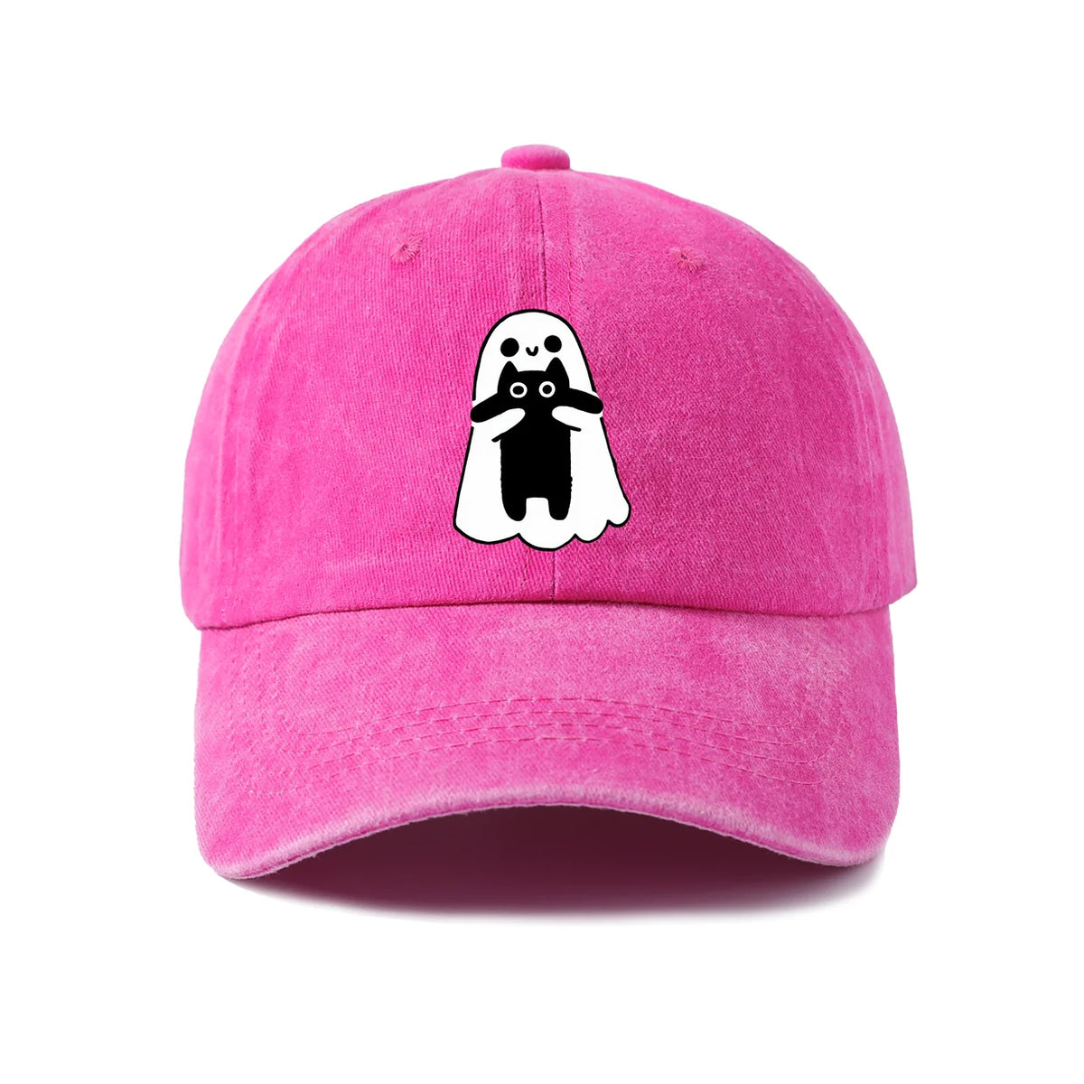 Ghost In Necktie Graphic Baseball Cap