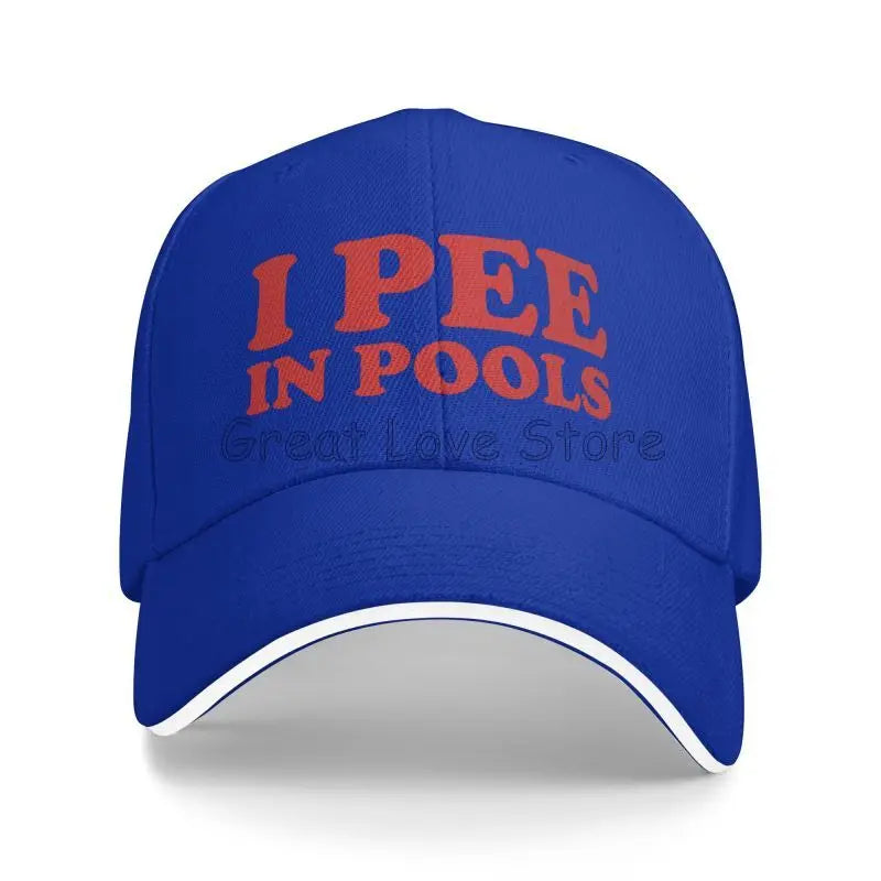 I Pee in Pools Funny Sandwich Baseball Cap For Men & Women