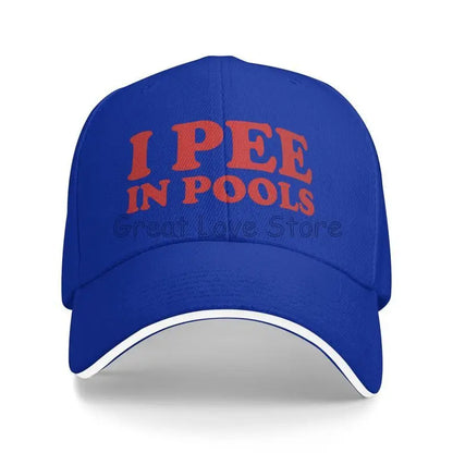 I Pee in Pools Funny Sandwich Baseball Cap For Men & Women