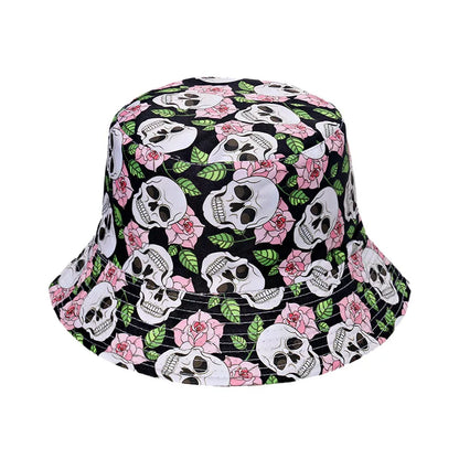 Fashionable Ghost Head Hole Head  Fisherman Hat Bucket Hat