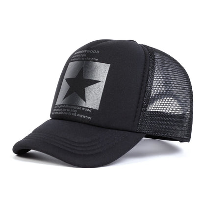 Children Five Pointed Star Print Baseball Net Caps