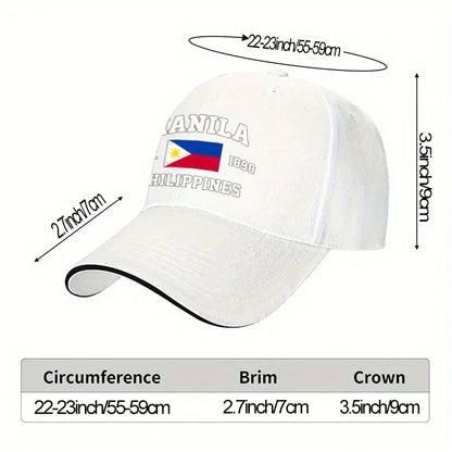 "MANILA PHILIPPINES" Printed Baseball Cap