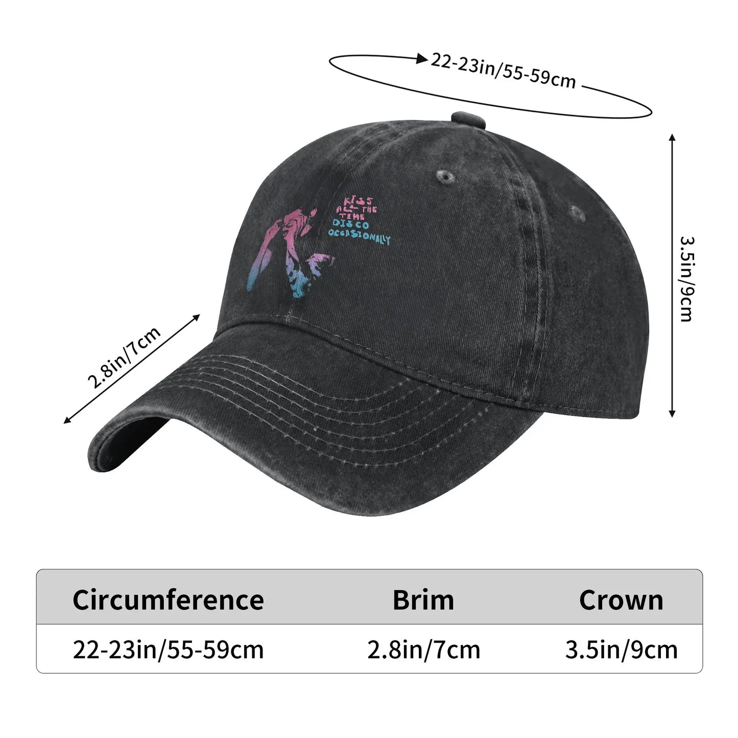 H-Harry S-Styles Kiss All The Time Washed Baseball Cap