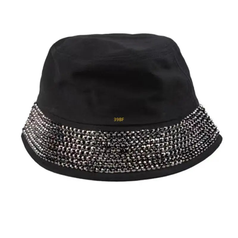 Unisex Bucket Hat Rhinestones Blingbling Fisherman Hat