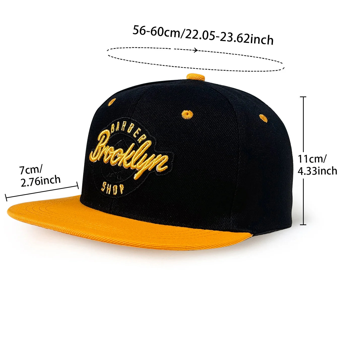 Letter Embroidered Hip-Hop Cap, Trendy Snapback Cap