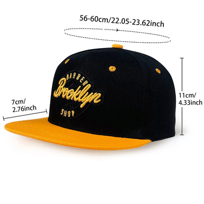 Letter Embroidered Hip-Hop Cap, Trendy Snapback Cap