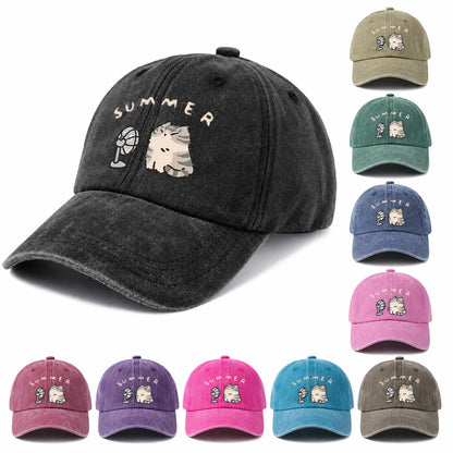 Whimsical Creature Illustration Baseball Cap