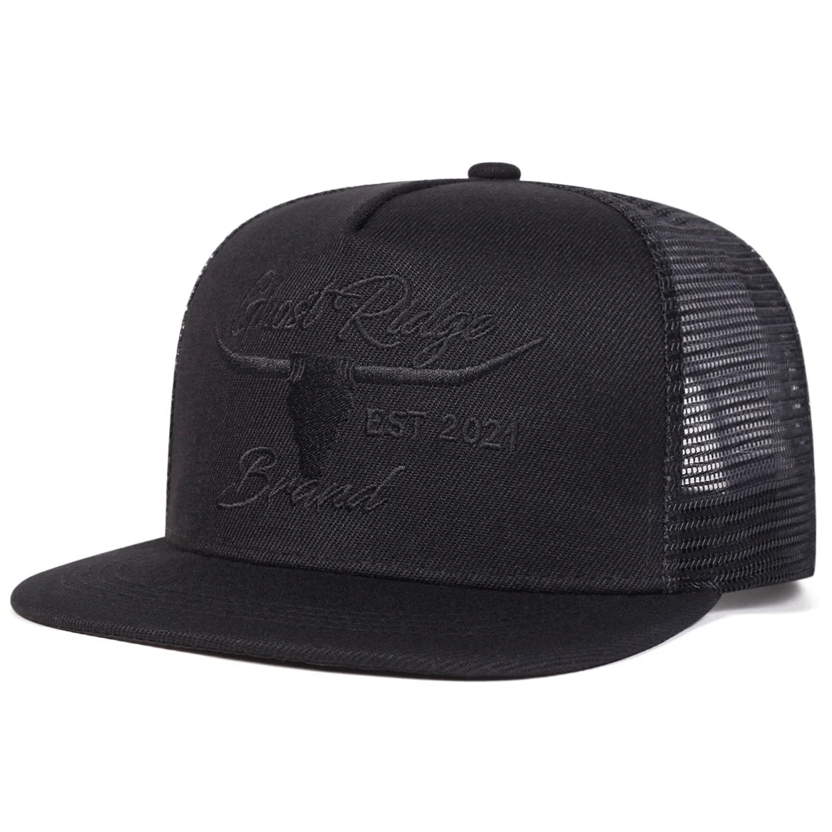Unisex Bullhead Letter Embroidery Hip-hop Net Hats Spring Summer Outdoor