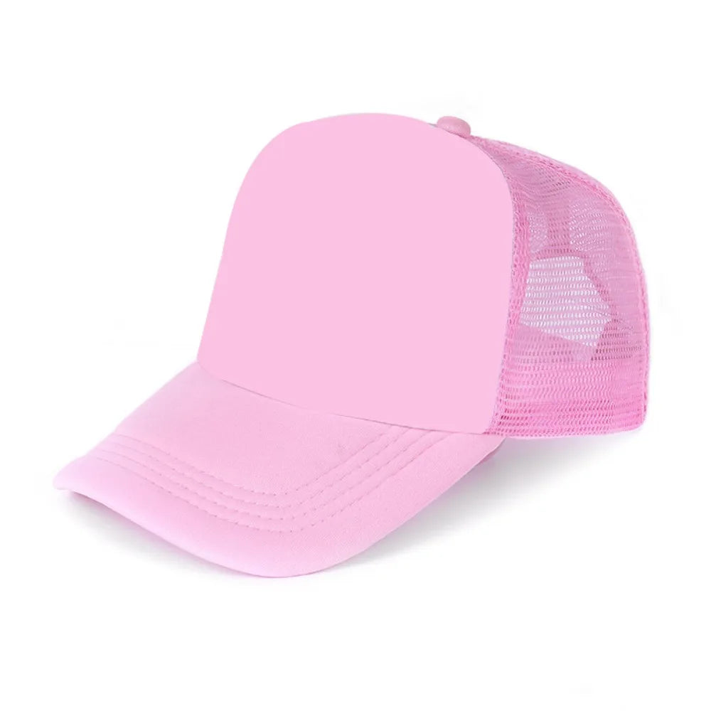 Unisex Spong Mesh Baseball Cap Wide Brim Breathable Peaked Cap