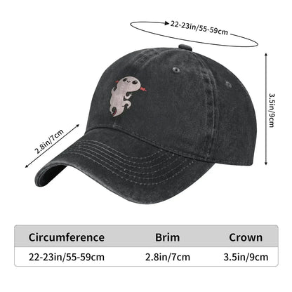 Vintage Cartoon Axolotl Baseball Caps