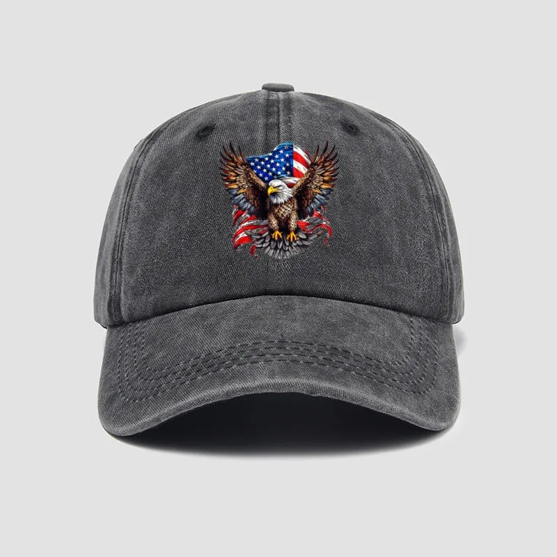 Eagle Flag Printed Baseball Cap For Men And Women