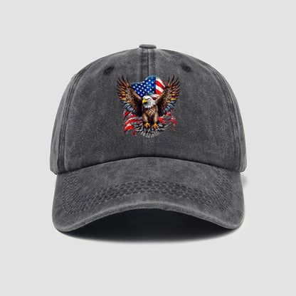 Eagle Flag Printed Baseball Cap For Men And Women