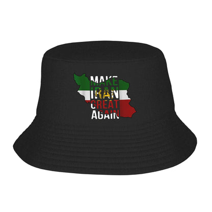 Persian American Flag USA Persia Iran Flag Iranian Roots Bucket Hat