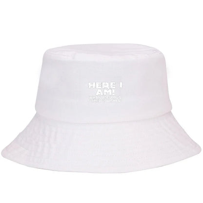 Bucket Hat Cotton Fisherman Hat For Women Men Funny Print