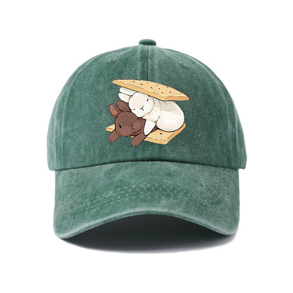 Whimsical Creature Illustration Baseball Cap