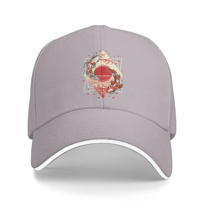 Japanese Koi Fish Sakura Baseball Cap