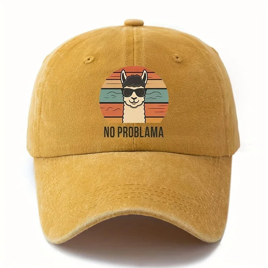 Male And Female Cartoon Alpaca Baseball Cap