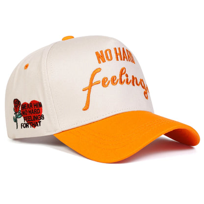 Unisex NO HARD FEELINGS Embroidery Side Love Rose Baseball Caps