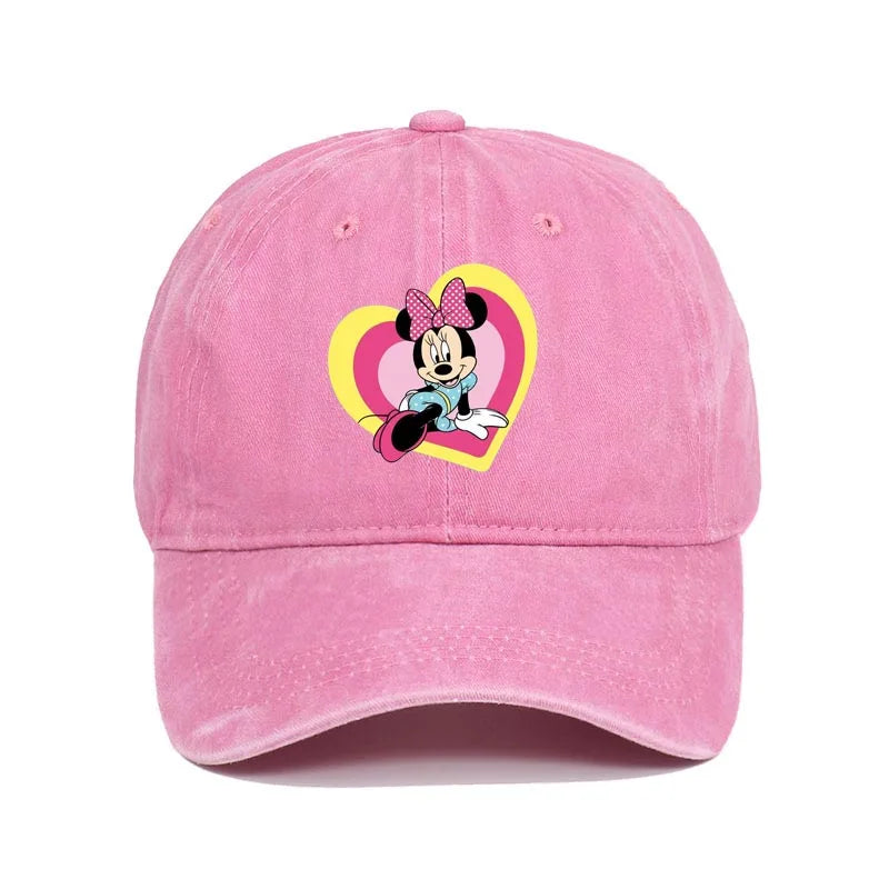 Retro Washed Mickey Mouse Print Baseball Cap