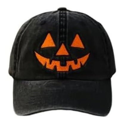 Halloween Pumpkin Face Baseball Hat For Women Men