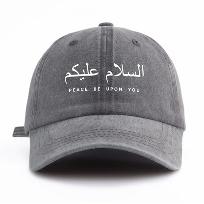 Peace be upon you Print Washed Baseball Cap For Adults