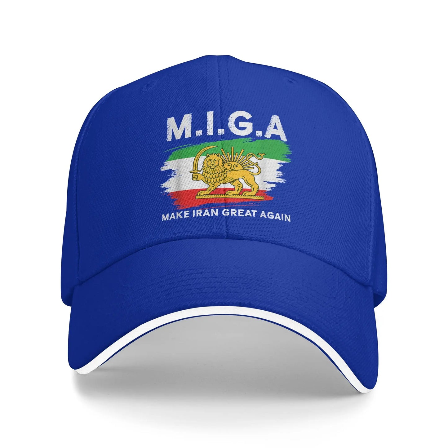Make Iran Great Again Emblem Of Iran MIGA Baseball Cap