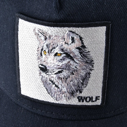 Fashion Baseball Cap With Embroidery Wolf Patch Snapback Caps Men Women