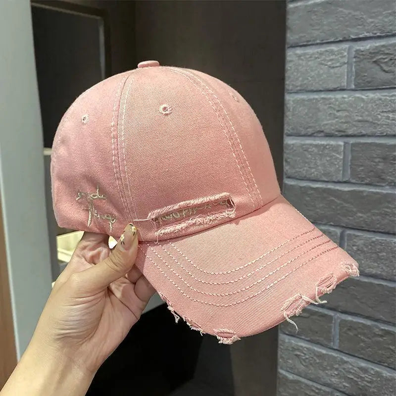 Purple Pleated Baseball cap New 2023 Flat Tongue Hat Baseball Cap For Men and Women