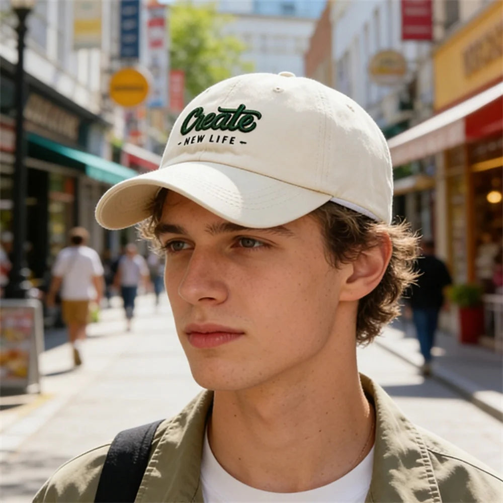 Fashion Letter Embroidery Hole Sunscreen Baseball Cap
