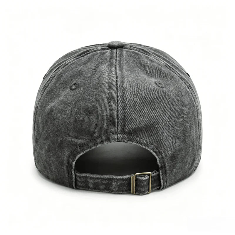 JESUS HAS YOUR BACK Printed Washed Cotton Adjustable Baseball Cap