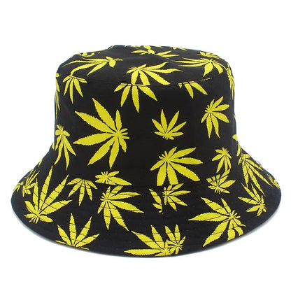 Hats Outdoor Fishman Cap Wide Brim Beach Panama Maple Leaves Sun Caps Men Women Bucket Hat